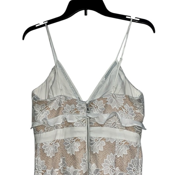 Anthropologie Bardot Vienna Lace White Lace  Nuce Slip Sheath Midi Dress Size 6 - Picture 8 of 15